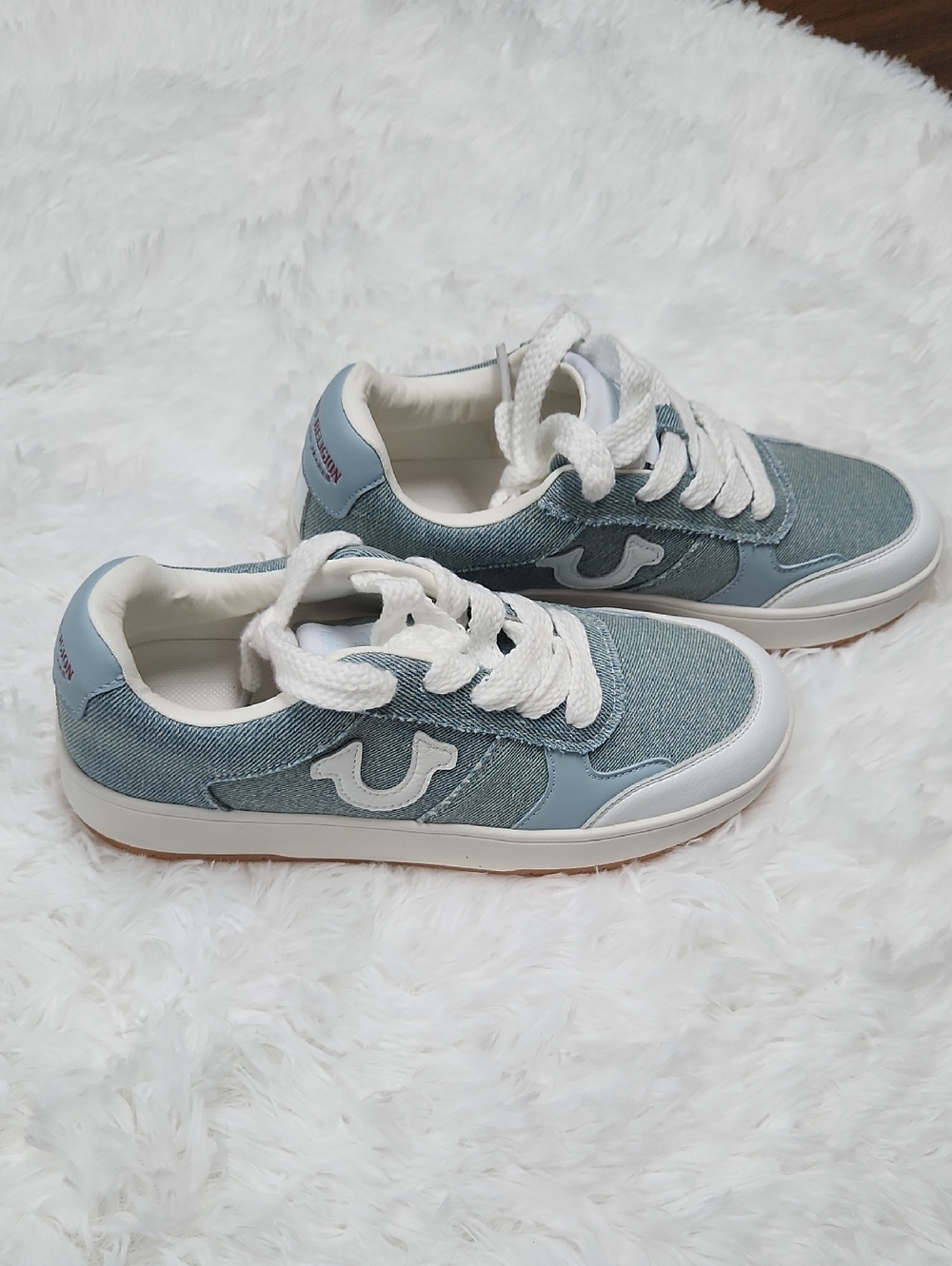 Denim-Style Light Blue Sneakers by Unknown Brand